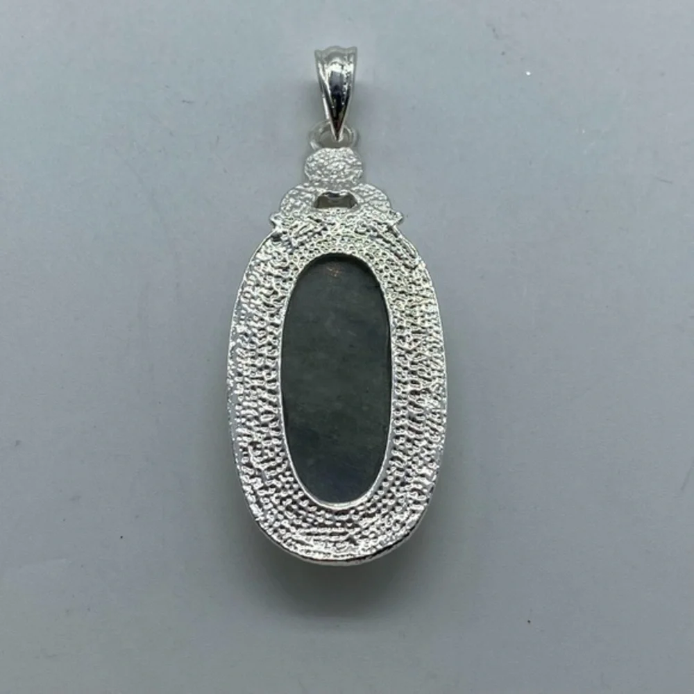 Labradorite Gemstone Sterling Silver 925 Pendant 2.25in